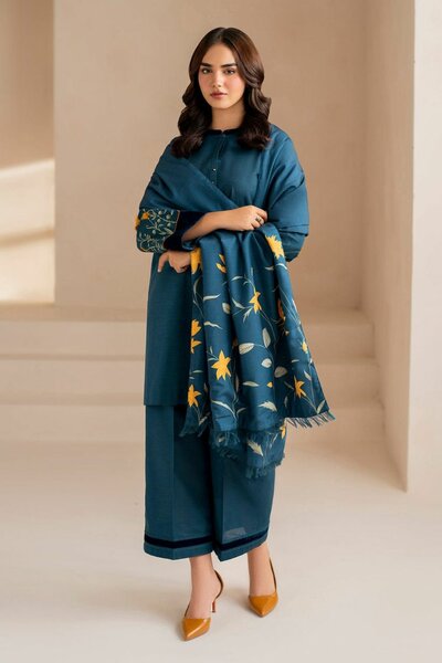 Embroidery lawn 3 pc