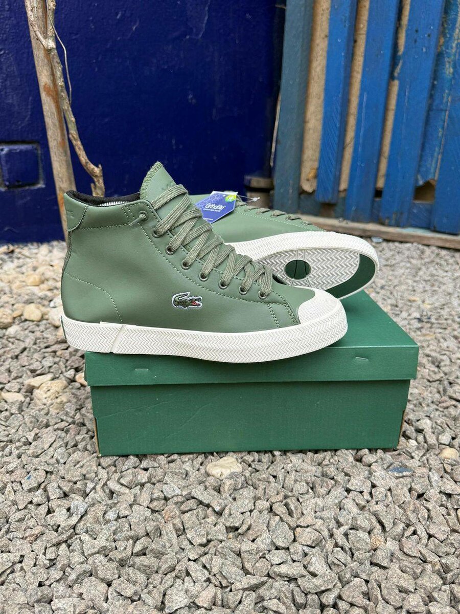 Baskets montantes Lacoste vertes