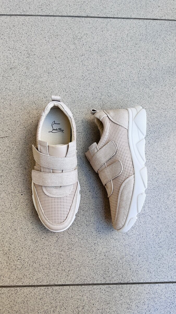 Кожаные летние кроссовки