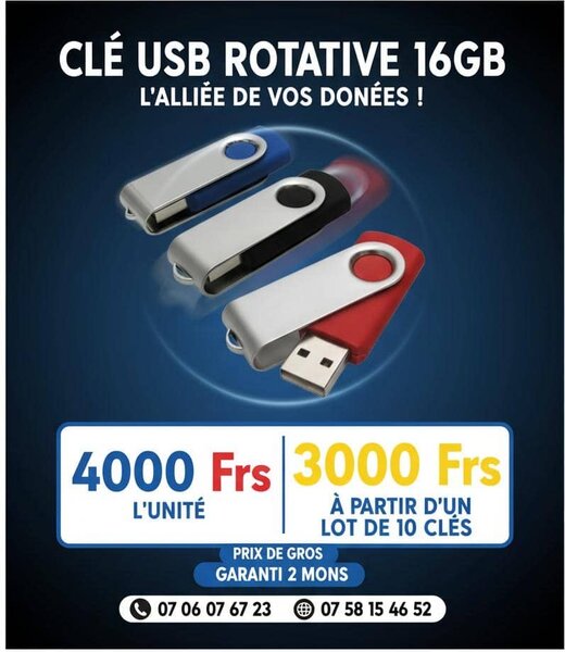 Clé USB Rotative 16GB