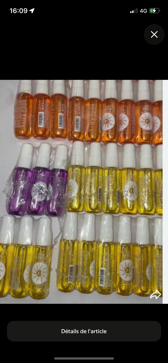 Lot de mini parfums colorés