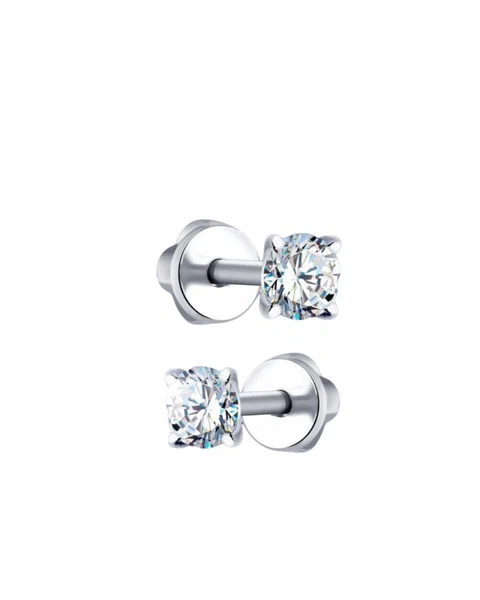 Boucles doreilles puces ronde