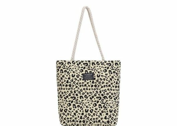 Sac en toile imprimé léopard