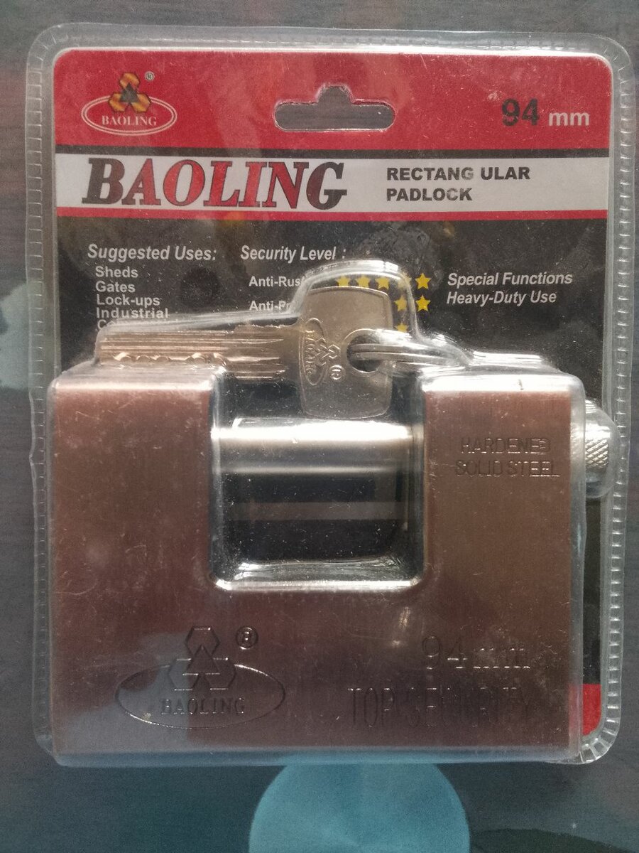 Cadenas rectangulaire Baoling 94mm