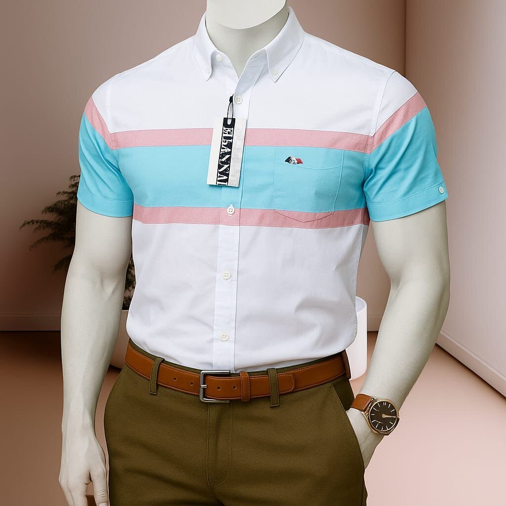 Chemise décontractée rayée