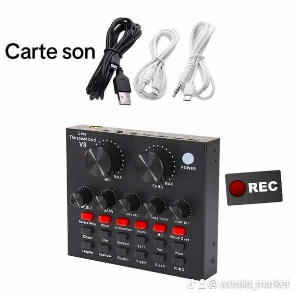 V8 pro +carte de son ultra performant,polyvalent et professi