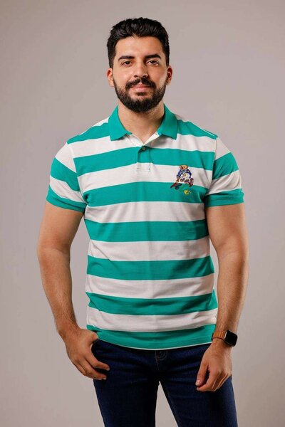 Polo rayé homme