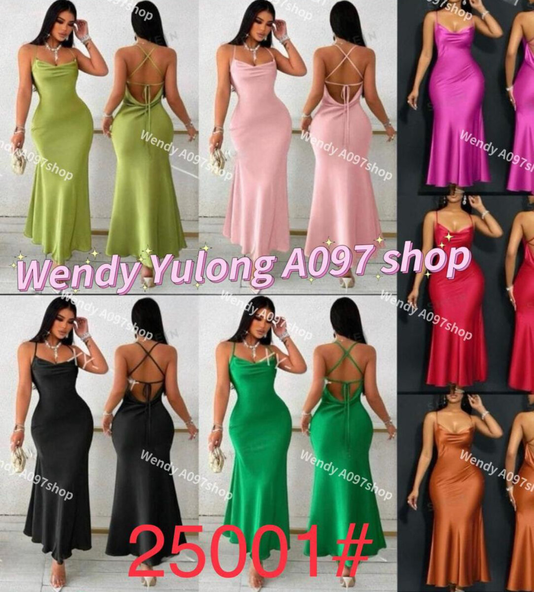 Robe longue élégante satinée