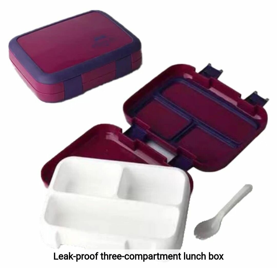 3 compartment lunch box