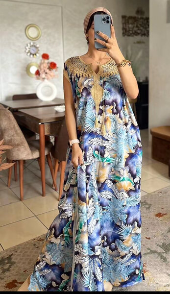 Robe longue fleurie pour femme