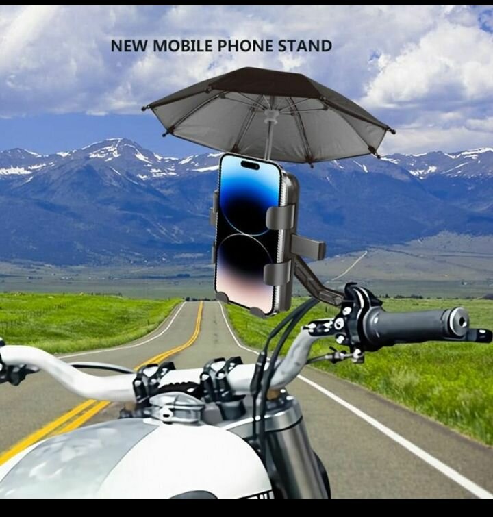 Support phone Moto parapluie