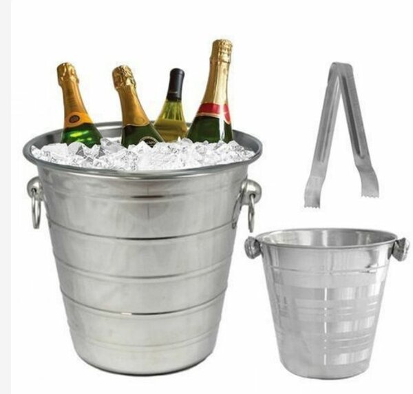Seau à glace en acier inoxydable