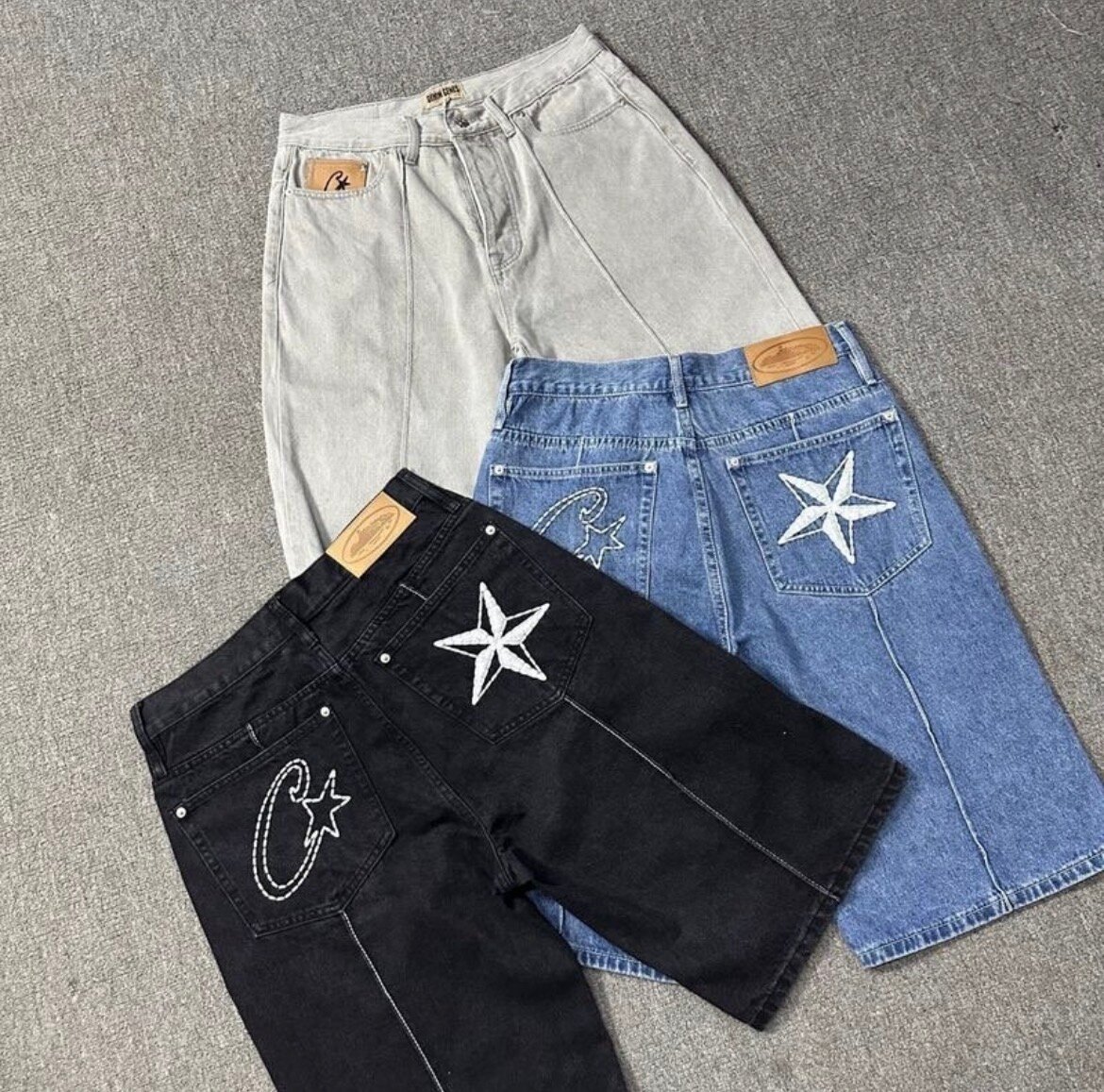 Shorts en denim étoile