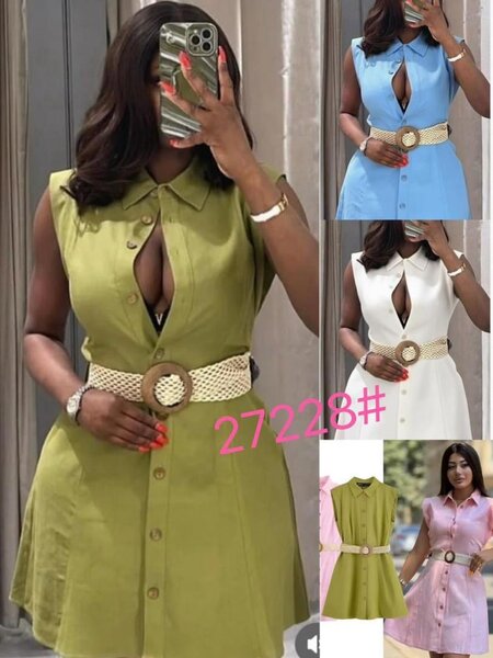 Robe Chemise Élégante Ceinture