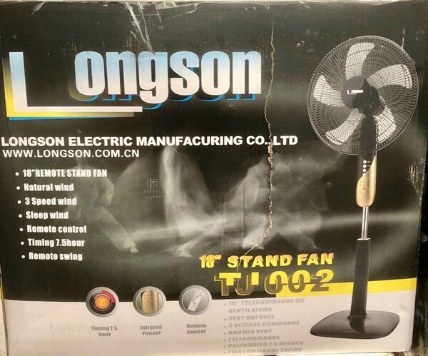 Ventilateur 18" Longson avec Télécommande