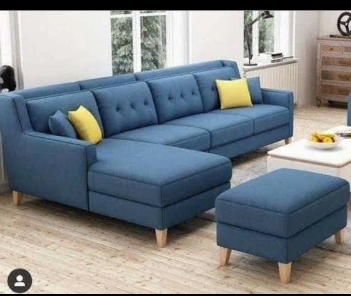 Canapé d'angle bleu moderne