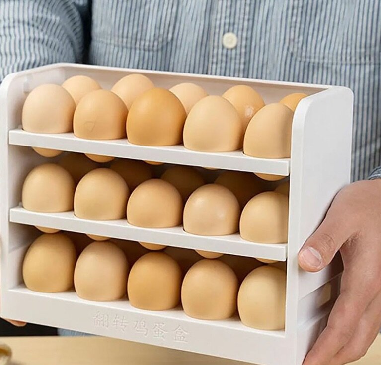 EGG HOLDER TRAY EGG CARRIER BOX DISPENSER CONTAINER (L9.8 X