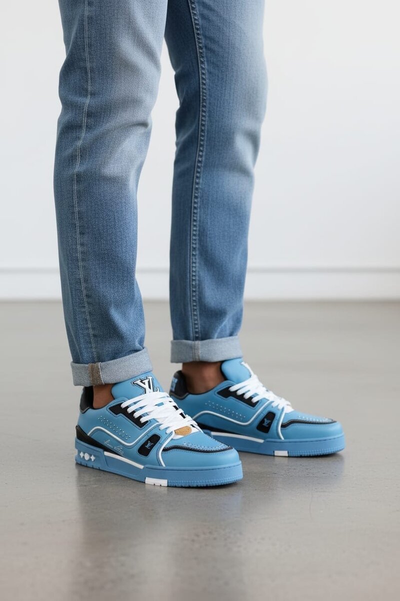 Baskets Louis Vuitton Bleu