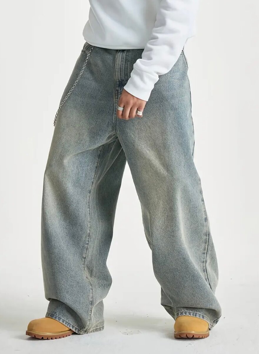 Jean large taille basse