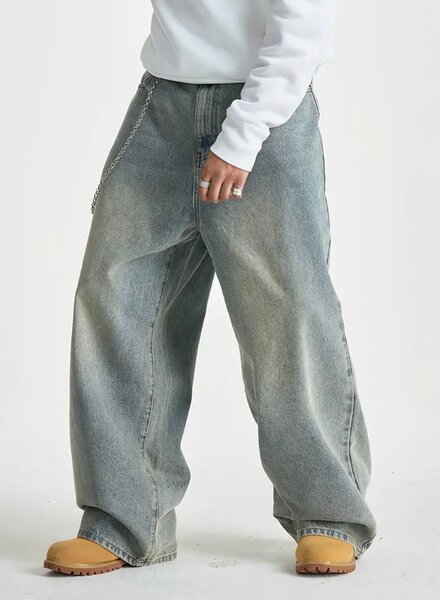 Jean large taille basse