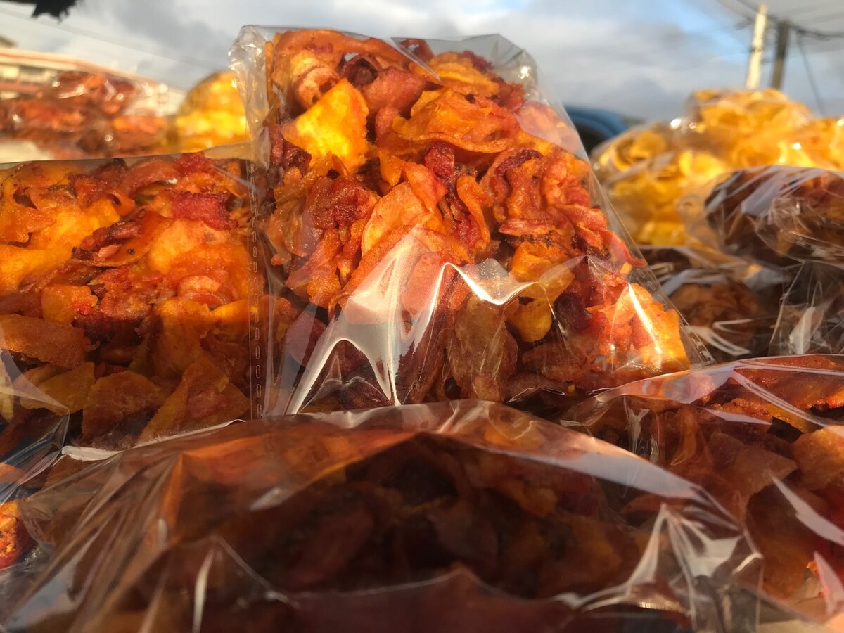 Chips de plantain croquants