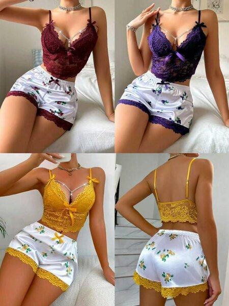 Ensemble lingerie dentelle féminine