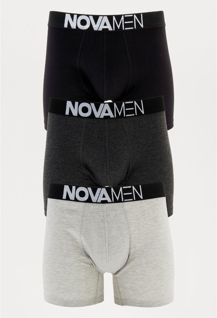 NovaMen Boxer Brief 3 Pack - Heather/Combo