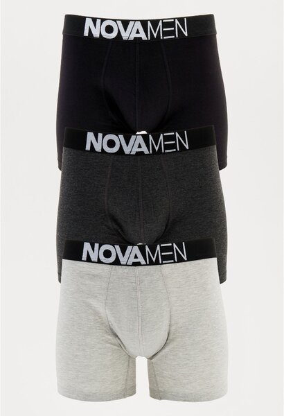 NovaMen Boxer Brief 3 Pack - Heather/Combo