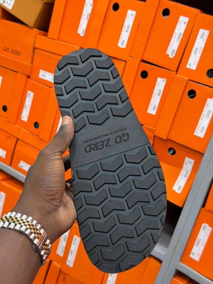 Sandales Plates en Cuir pour Hommes