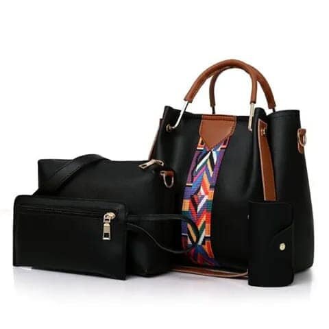 Ensemble de sacs en cuir pour femme noir