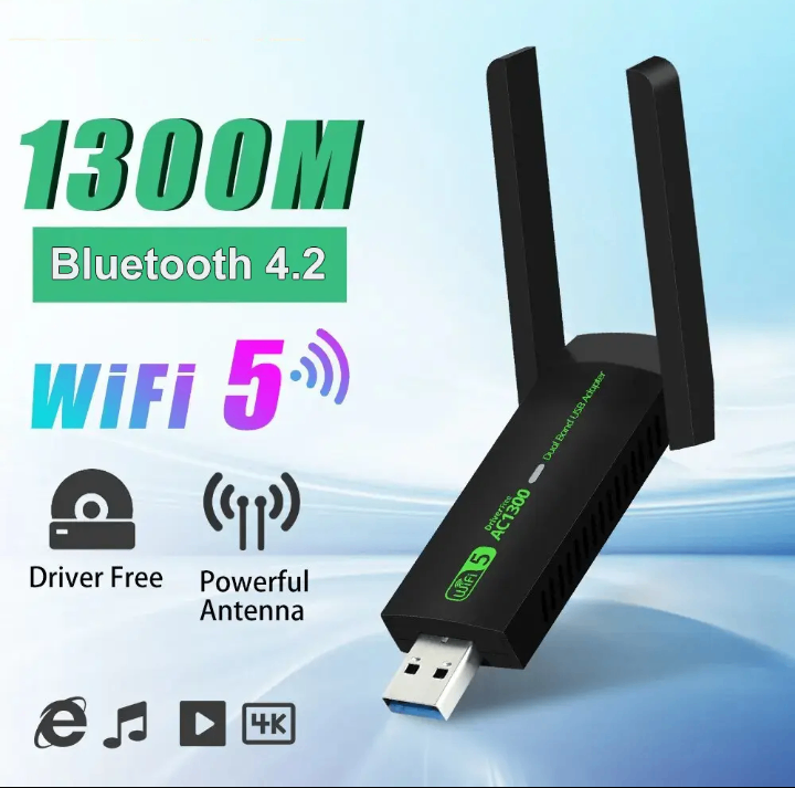 2 in 1 WiFi Adapter+ Bluetooth, Dual Band 2 4Gz/5Gz