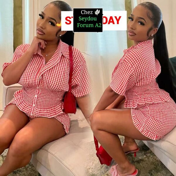 Ensemble à carreaux vichy