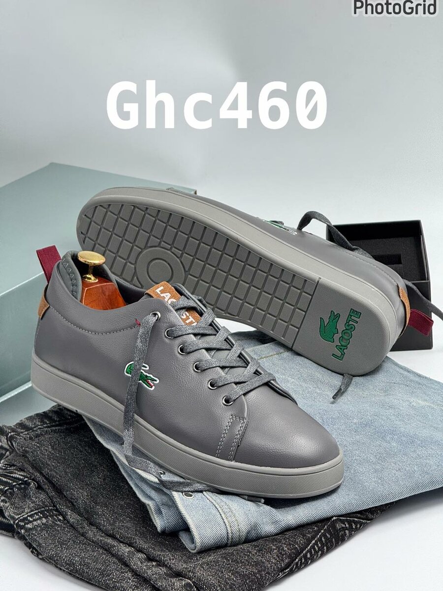 gray lacoste sneakers