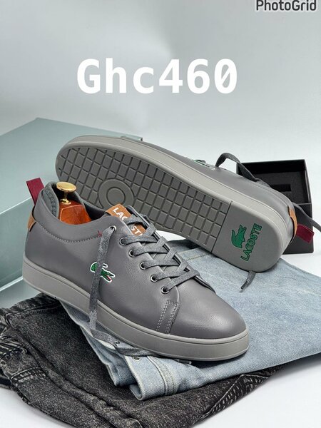 gray lacoste sneakers