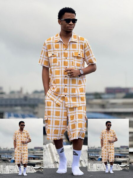 Set de Vêtements Hommes à Carreaux