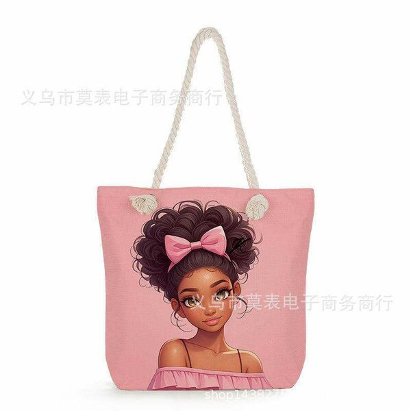 Head Ribbon Girl Maxi Tote Bag