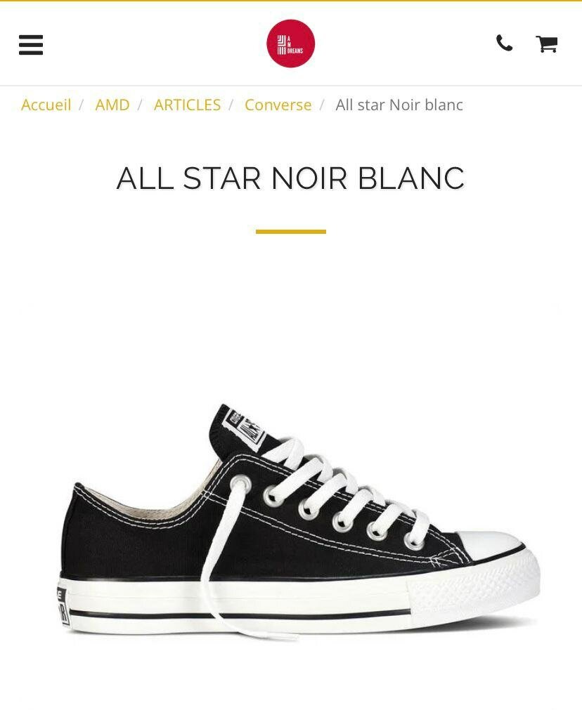 Converse All Star Noir Blanc