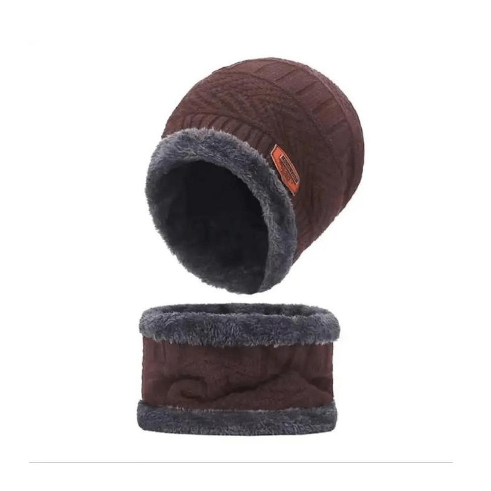 Wool Cap with Warmer Neck