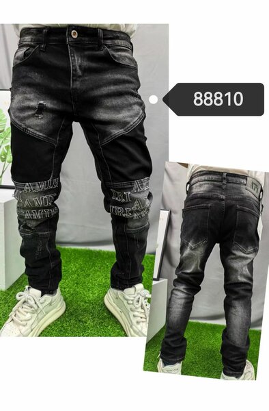 Jean noir skinny style décontracté