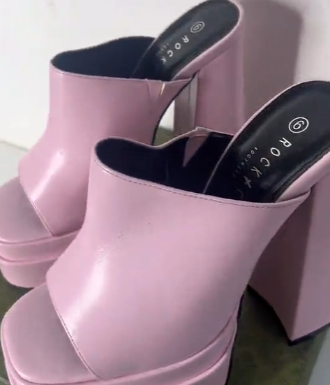 Platform pink heels