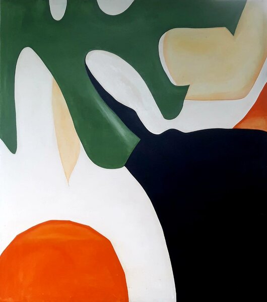 Tableau abstrait moderne coloré