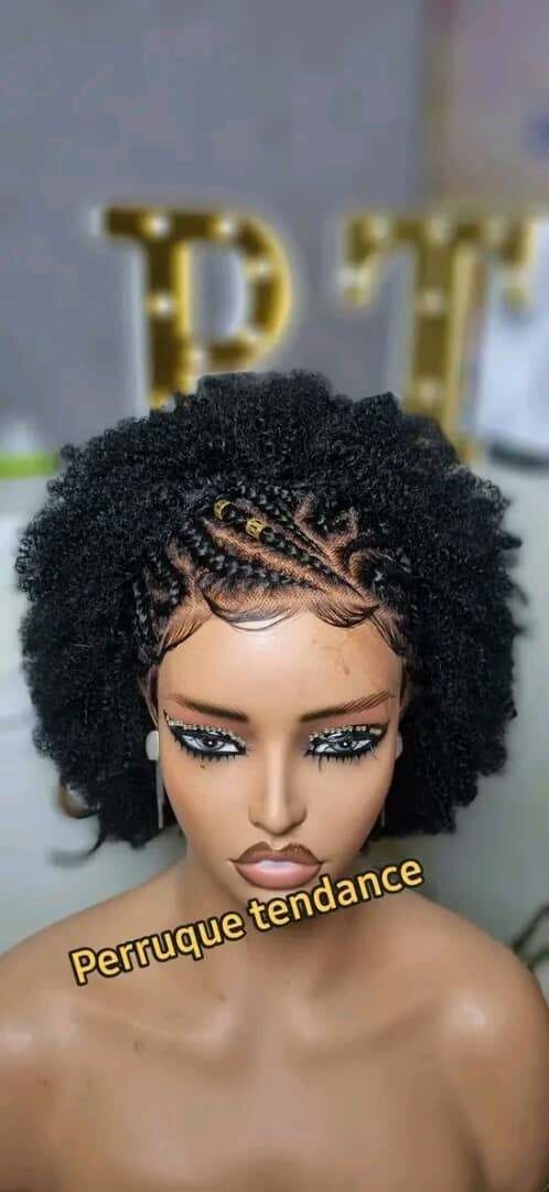 Perruque Afro avec Tresses
