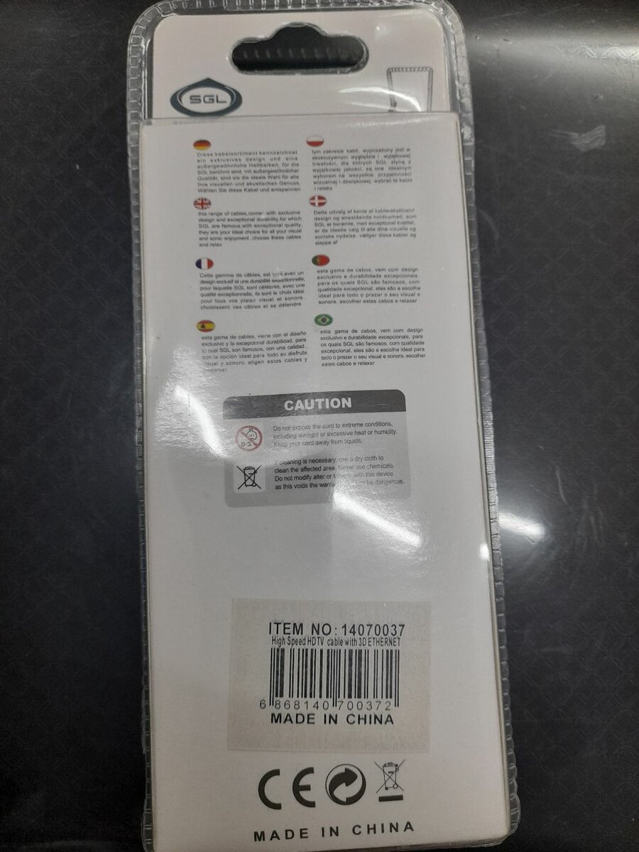 Câble HDMI Ethernet 3D 4K 1.5m