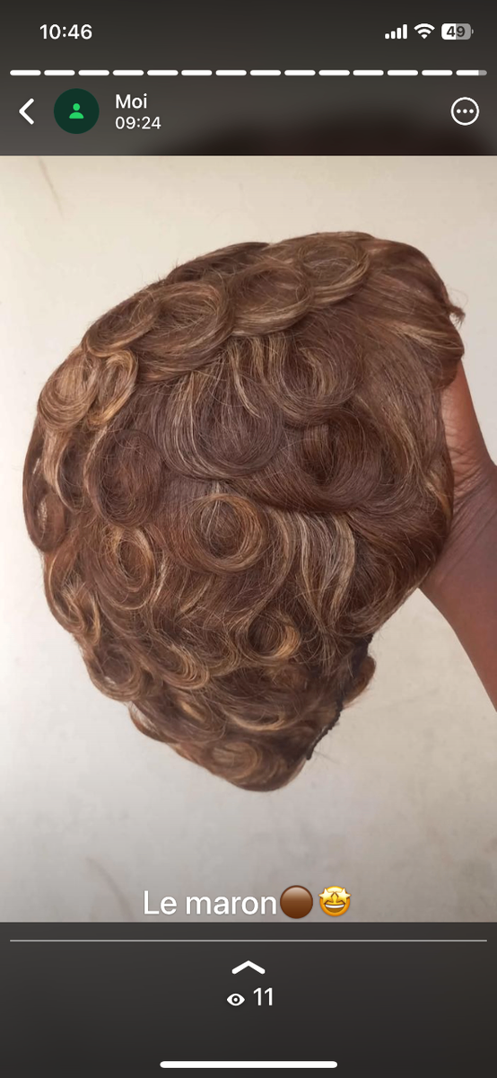 Perruque synthétique élégante