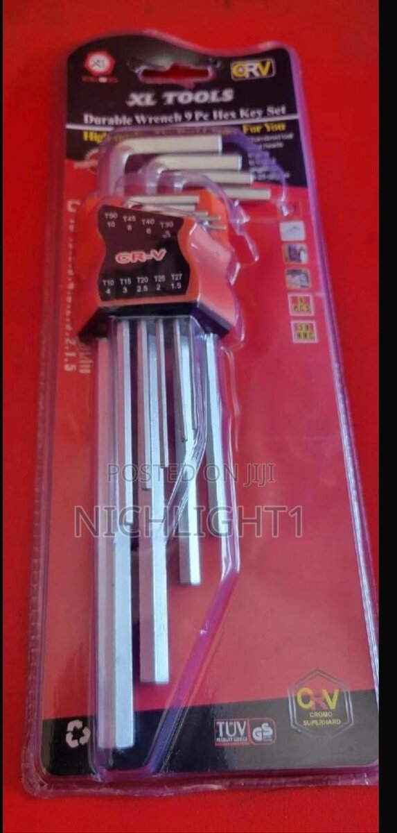 9 pcs allen key