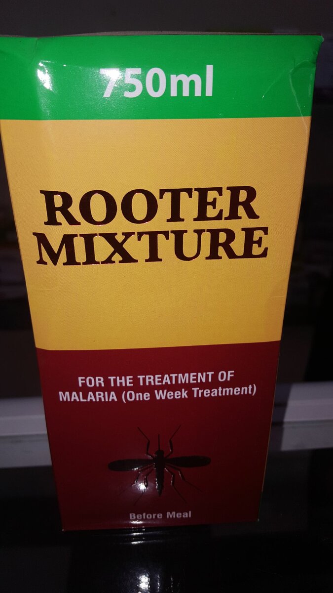 Rooter mixture malaria drug
