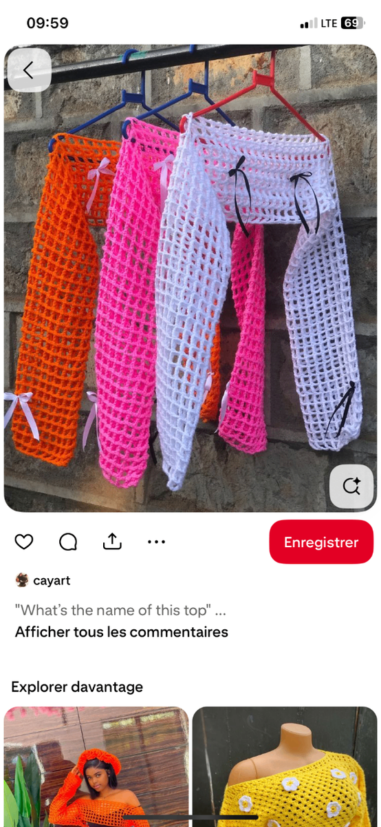 Boléro crochet coloré