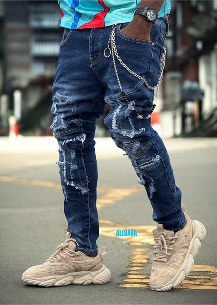 Jean slim déchiré homme