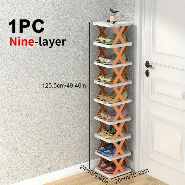 9 Lauers Vertical Adjustable Shoe Rack