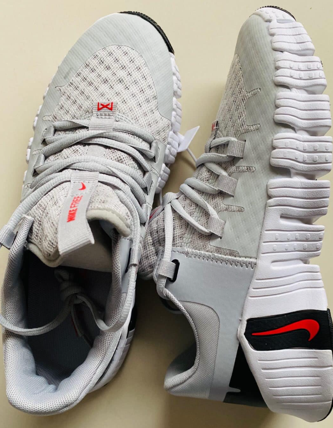 Men's Nike Free Grey running Shoes with mesh upper and shock-absorbing sole